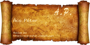 Ács Péter névjegykártya